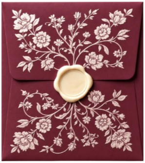 Wedding invitation envelope